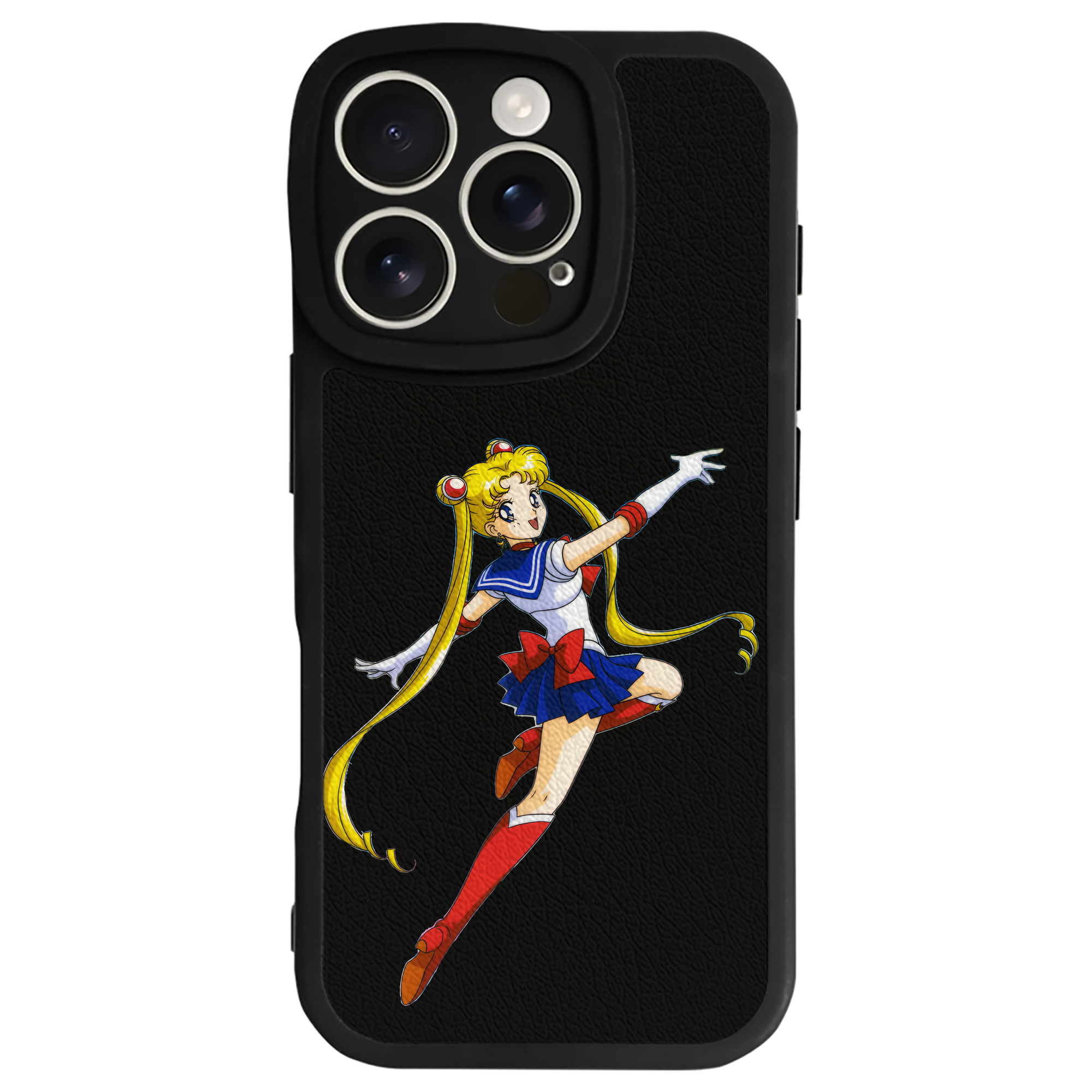 （画像用） 美少女戦士セーラームーン 月野 うさぎ つきの うさぎ Sailor Moon Tsukino Usagi 【iPhone 16シリーズ対応】シリコンスマホケース（レザー調） 材質：シリコン